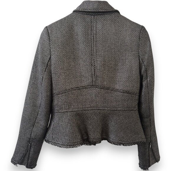 Banana Republic Metallic Tweed Moto Jacket Sz 6 - Picture 3 of 5